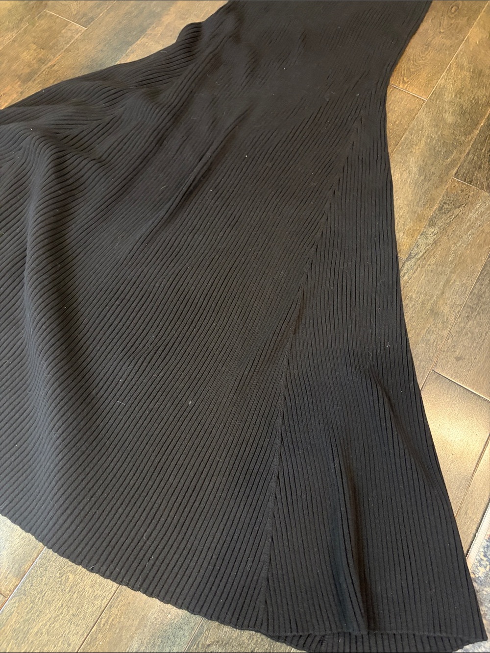 CÉLINE Black Ribbed Maxi Dress - Picture 2 of 10